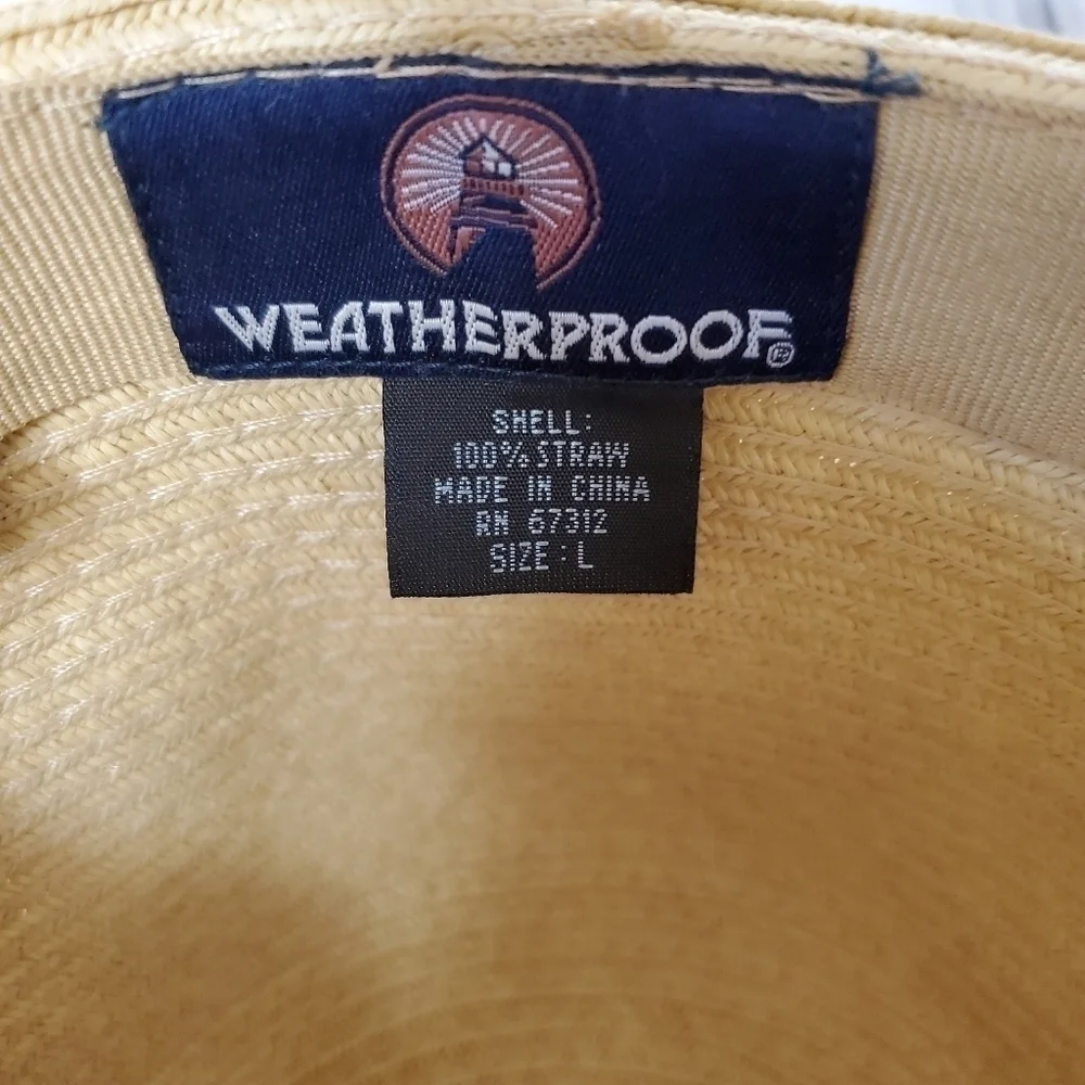 WEATHERPROOF 100% STRAW HAT